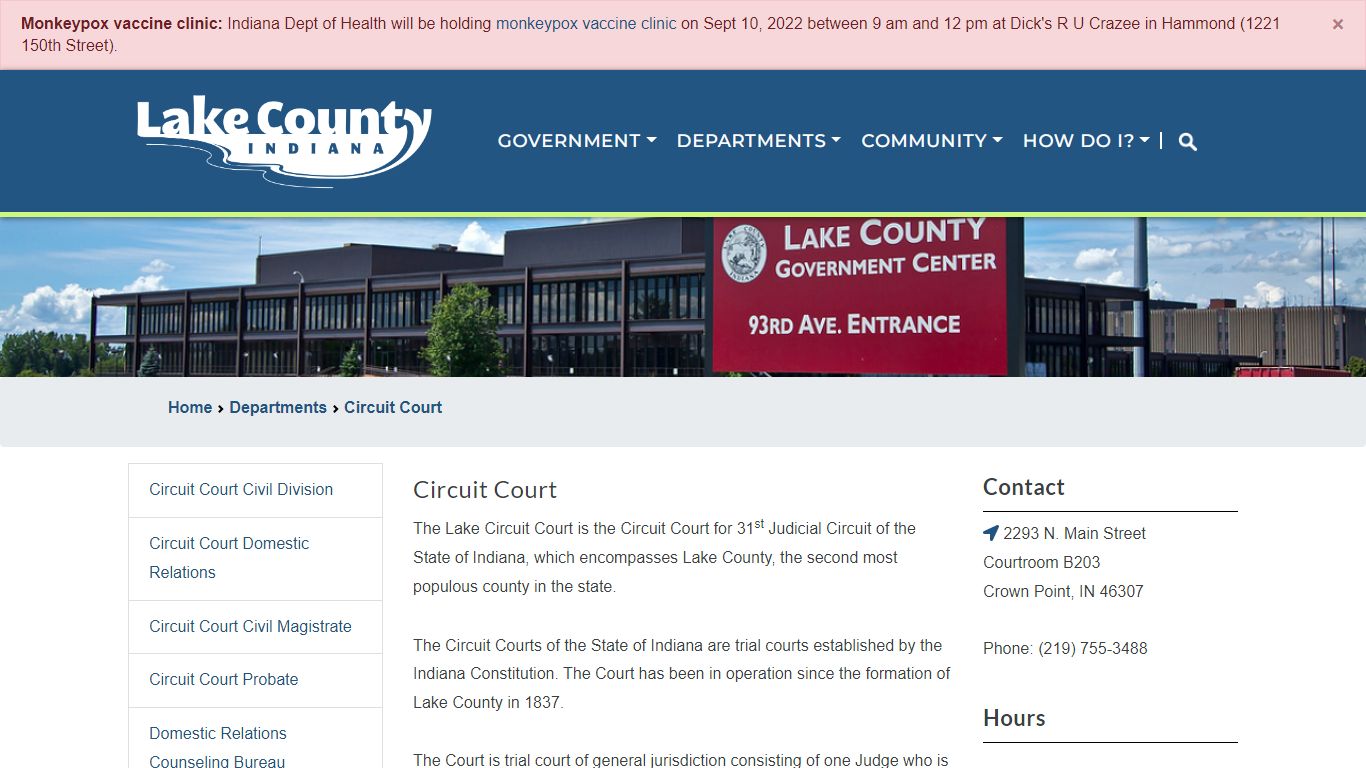 Circuit Court - Lake County, Indiana